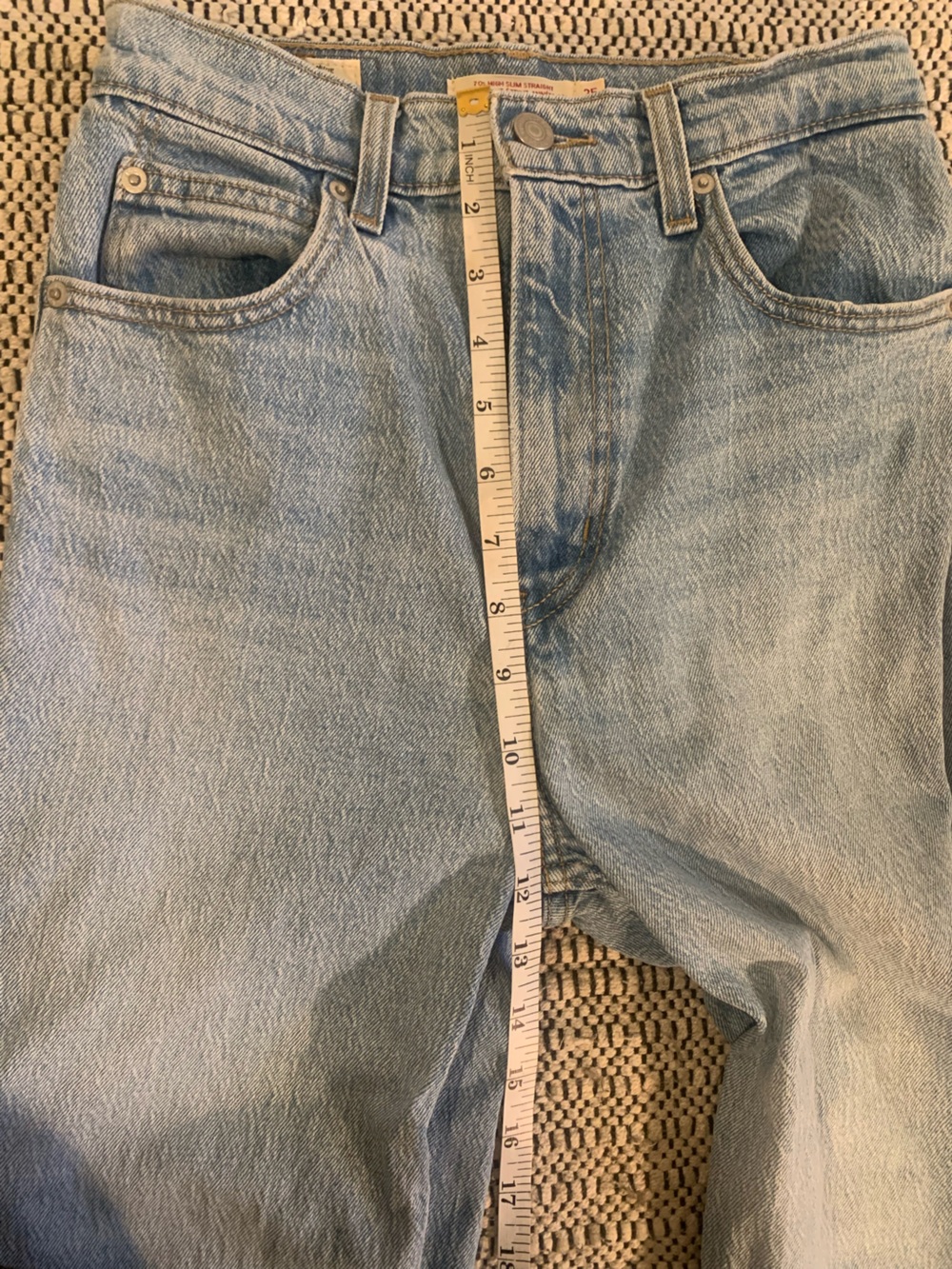 Levi's 70s High Straight Leg High Rise Light Wash Jeans W25 L29 - Picture 8 of 14